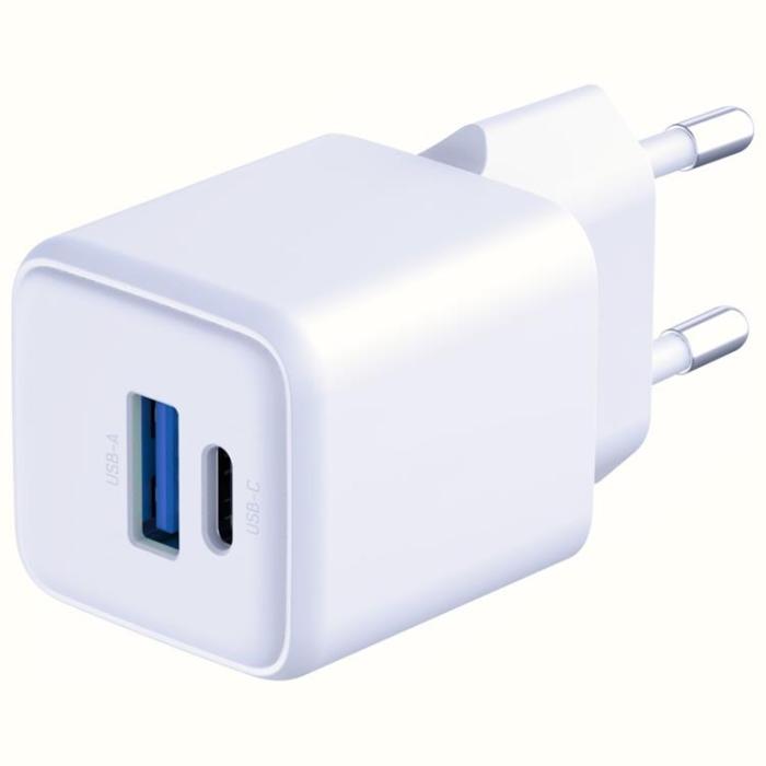 3MK - 3MK Snabbladdare 20W 1xUSB-A 1XUSB-C PD QC4 Hyper GaN - Vit