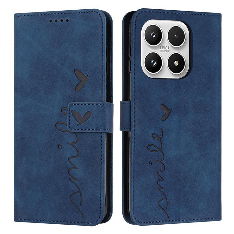 Xiaomi 17 Konstläder Plånboksfodral Imprinted Heart Pattern (Blå) | 2353 | AlltMobil