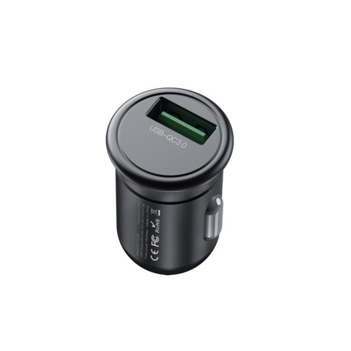 XO - XO Billaddare 1x USB QC 3.0 18W CC46 - Grå