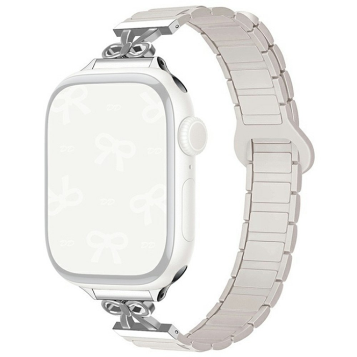 A-One Brand - Apple Watch 38/40/41/42mm Armband Magnetic Bowknot - Starlight