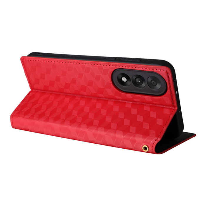 A-One Brand - OnePlus Nord 5 Plånboksfodral Rhombus Imprint - Röd