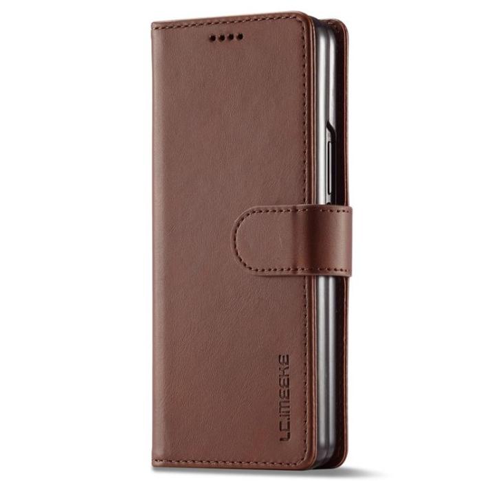 LC.imeeke - LC.IMEEKE Galaxy Z Fold 4 Plånboksfodral Shockproof Magnetic - Brun