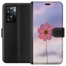 Gustaf - Pl&aring;nboksfodral till OnePlus Nord N20 SE med Rosa blomma