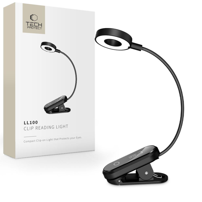 Tech-Protect - Tech-Protect Läslampa Clip LL100 - Svart