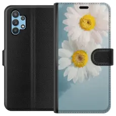 Gustaf - Pl&aring;nboksfodral till Samsung Galaxy A32 5G med Sommarblommor
