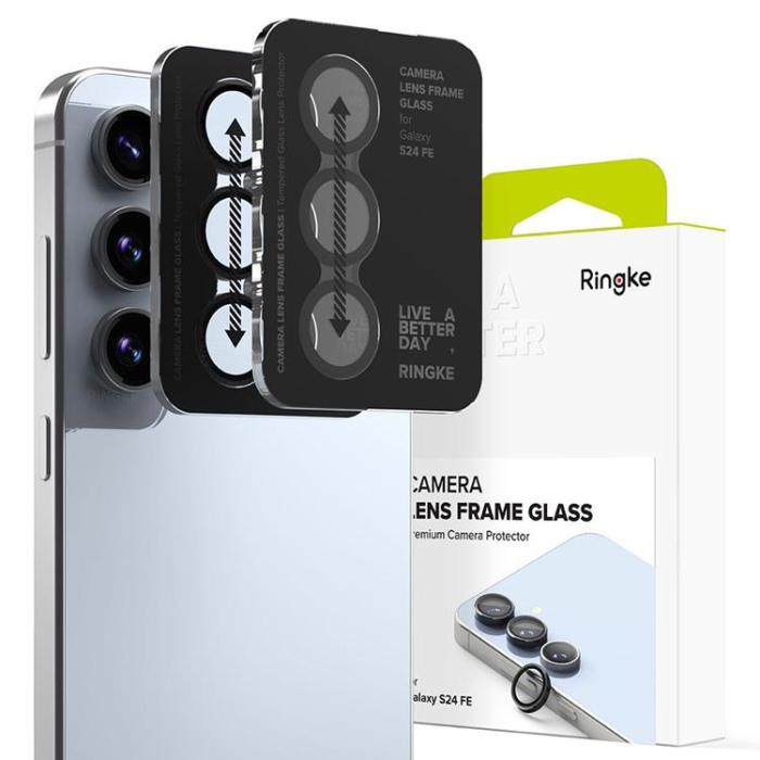 Ringke - [2-Pack] Ringke Galaxy S24 FE Härdat Glas Kameraskydd Ram