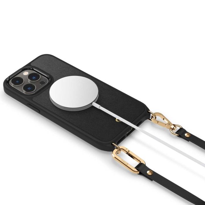 Spigen - Spigen iPhone 14 Pro Magsafe Skal med Halsband Cyrill Charm - Svart