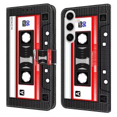 OEM - Samsung Galaxy S26 Fodral M&ouml;nstertryck St&auml;ll L&auml;der Flip - Tape