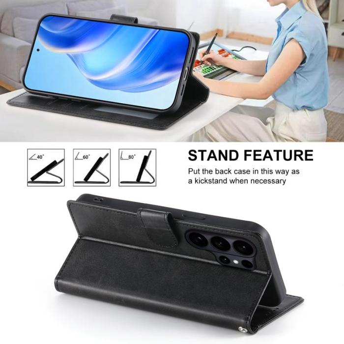 OEM - Samsung Galaxy S26 Ultra Fodral Ställ PU Läder Flip - Svart