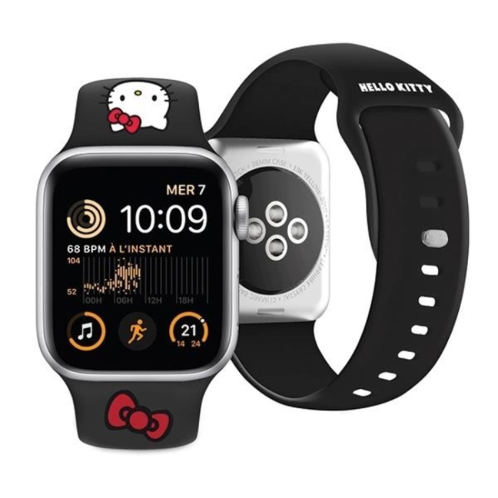 Hello Kitty - Hello Kitty Apple Watch (38/40/41mm) Armband Kitty Head - Svart