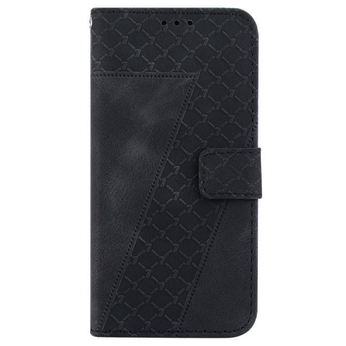 OEM - Samsung Galaxy S26 / S26 Pro Ställskal 7-formad Mönster KonstLäder - Svart