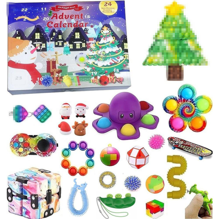Adventskalender - Fidget Toy Adventskalender 2025 – 24 Stressleksaker för Barn