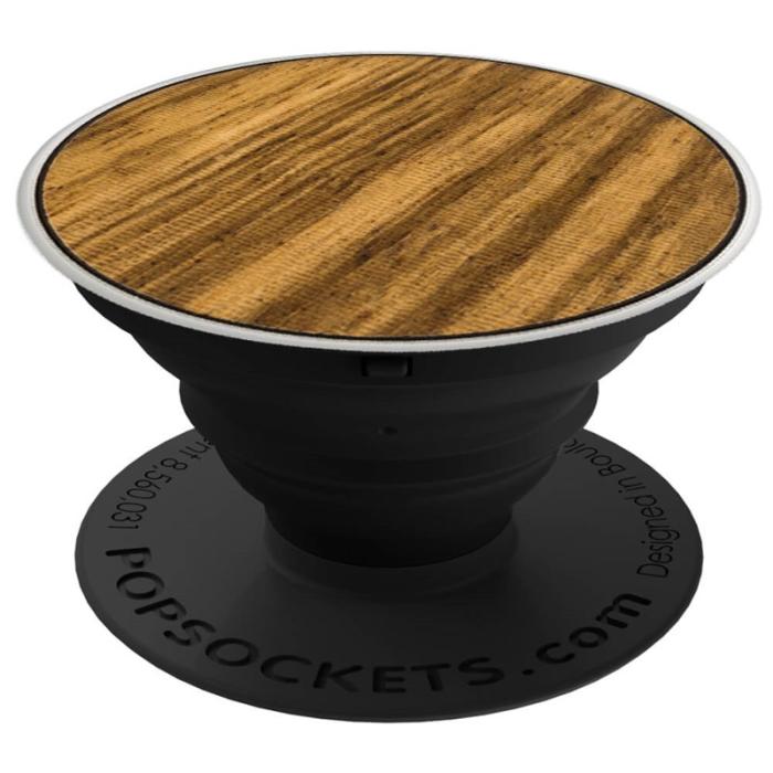 UTGATT4 - POPSOCKETS Zebrawood Grip med Ställfunktion Premium Natural Wood