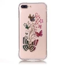 OEM - TPU Mobilskal till iPhone 7 Plus - Färgrika Fjärilar
