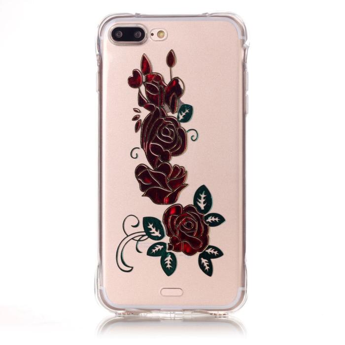 OEM - TPU Mobilskal till iPhone 7 Plus - Röda Rosor