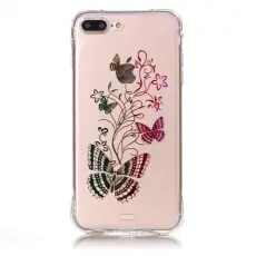 OEM - TPU Mobilskal till iPhone 7 Plus - F&auml;rgrika Fj&auml;rilar