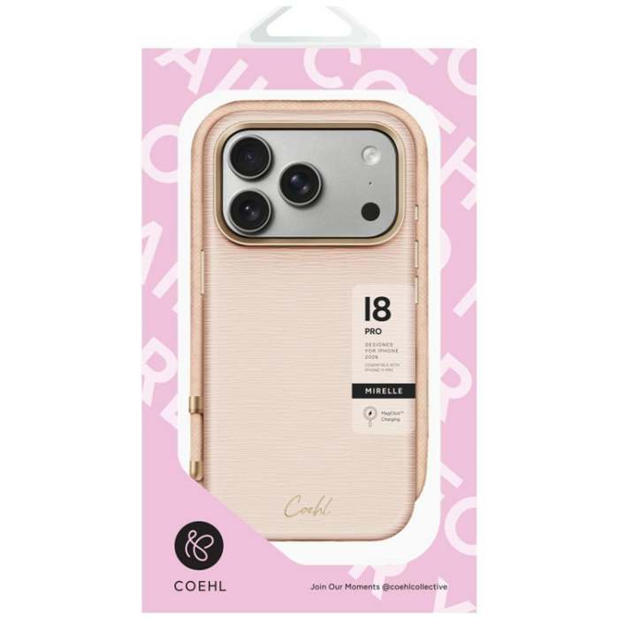 UNIQ - UNIQ Mobilskal För iPhone 18 Pro/17 Pro Coehl Mirelle - Rosa