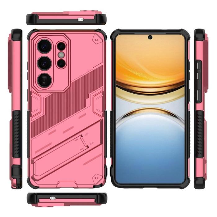 OEM - Mobilskal till Samsung Galaxy S26 Ultra Plast Stöttåligt Med Ställ - Rosa