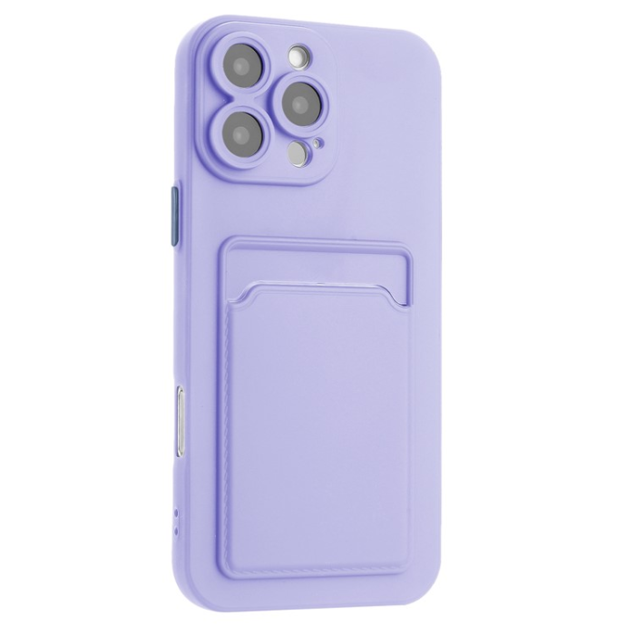 A-One Brand - iPhone 16 Pro Mobilskal Korthållare TPU - Lila