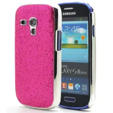 OEM - Sparkle Baksideskal tillSamsung Galaxy S3 mini i8190 (Magenta)