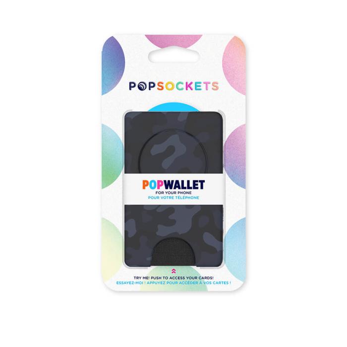 UTGATT5 - POPSOCKETS Wallet Camo of the Night Avtagbar Mobil Plånbok PopWallet+