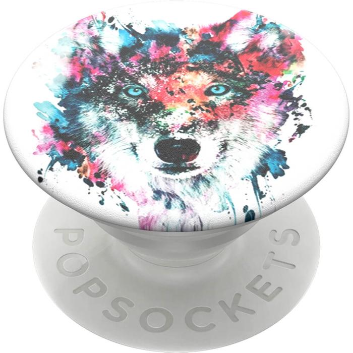 PopSockets - POPSOCKETS Wolf Avtagbart Grip med Ställfunktion
