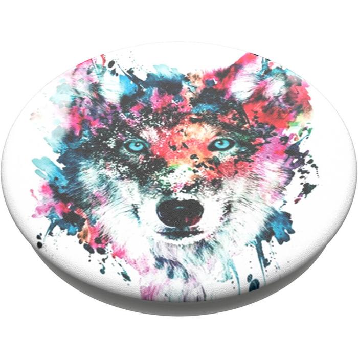 PopSockets - POPSOCKETS Wolf Avtagbart Grip med Ställfunktion