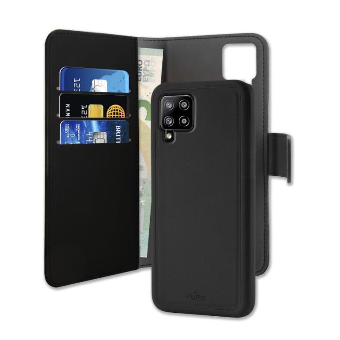 UTGATT1 - Puro - Ekoläderplånbok Löstagbar Samsung Galaxy A42 5G - Svart