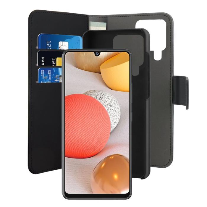UTGATT1 - Puro - Ekoläderplånbok Löstagbar Samsung Galaxy A42 5G - Svart