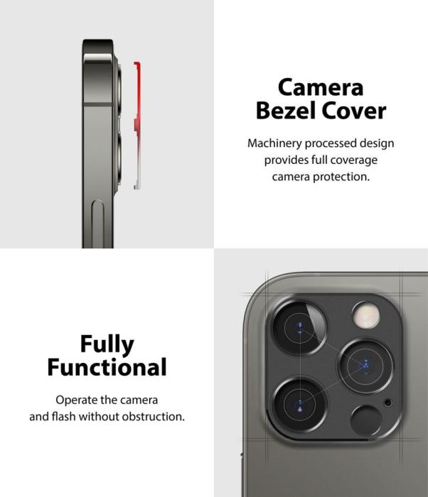 UTGATT5 - RINGKE Kamera Styling iPhone 12 Pro Max Blå