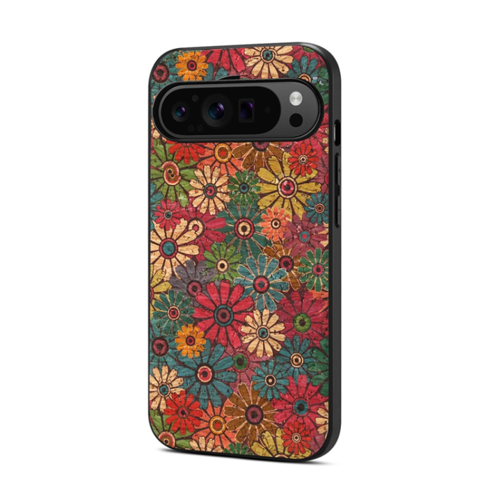 A-One Brand - Google Pixel 10/10 Pro Mobilskal Flower Print - Vår/Grön