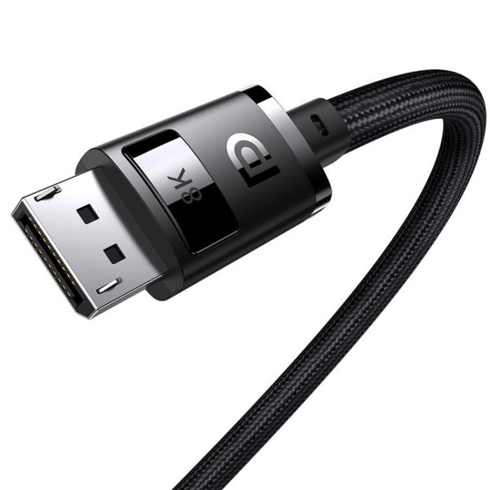 BASEUS - Baseus DisplayPort 8K 60Hz Kabel 2m High Definition Series - Svart