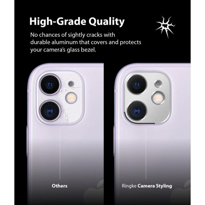 UTGATT1 - RINGKE Camera Stil iPhone 11 Silver