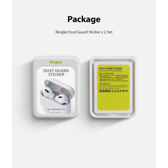 UTGATT5 - Ringke Dust Guard Sticker Airpods Pro Rose Gold