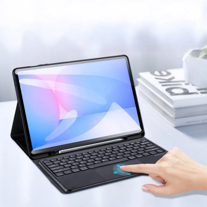 Dux Ducis - Dux Ducis Galaxy Tab S10 FE Plus Fodral med Trådlöst tangentbord TK - Svart