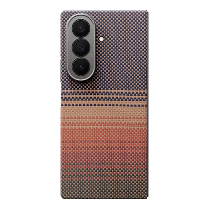 A-One Brand - Galaxy Z Fold 7 5G Mobilskal Magsafe Aramid Fiber - Sunset Gul