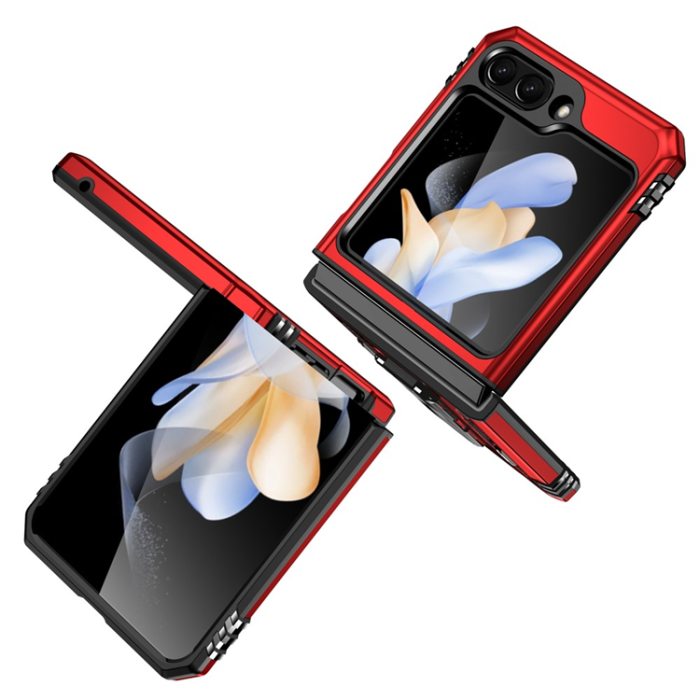 A-One Brand - Galaxy Z Flip7 FE/Z Flip6 Mobilskal Armor Kickstand - Röd