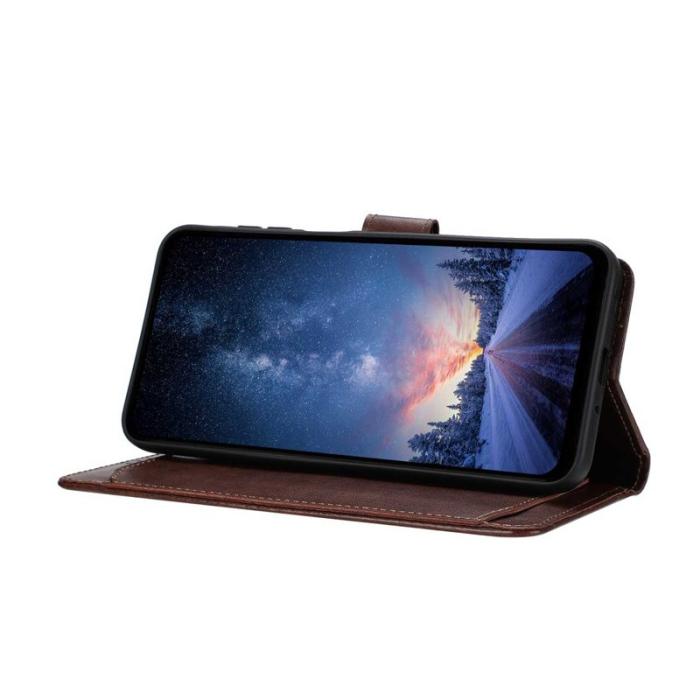 OEM - Samsung Galaxy A37 Plånboksfodral Konstläder Ställ - Kaffe