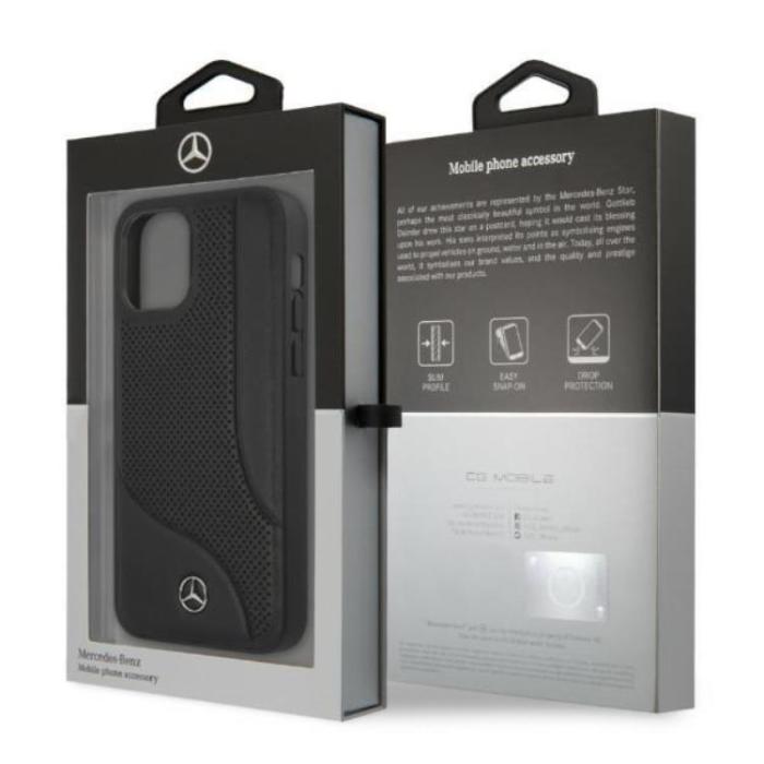 Mercedes - Mercedes iPhone 12 Pro Max Skal Läder - Svart