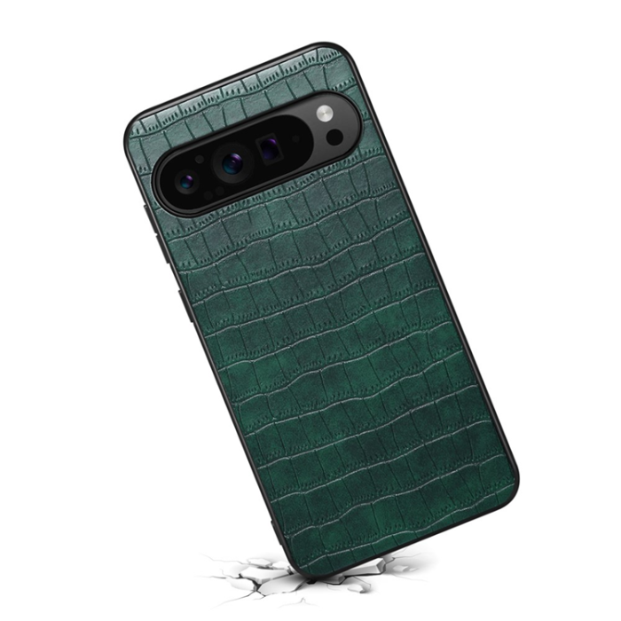 A-One Brand - Google Pixel 10/10 Pro Mobilskal Crocodile Texture  - Grön