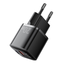 ESSAGER - ESSAGER GaN Snabbladdare 20W USB-A - USB-C EU Curved - Svart