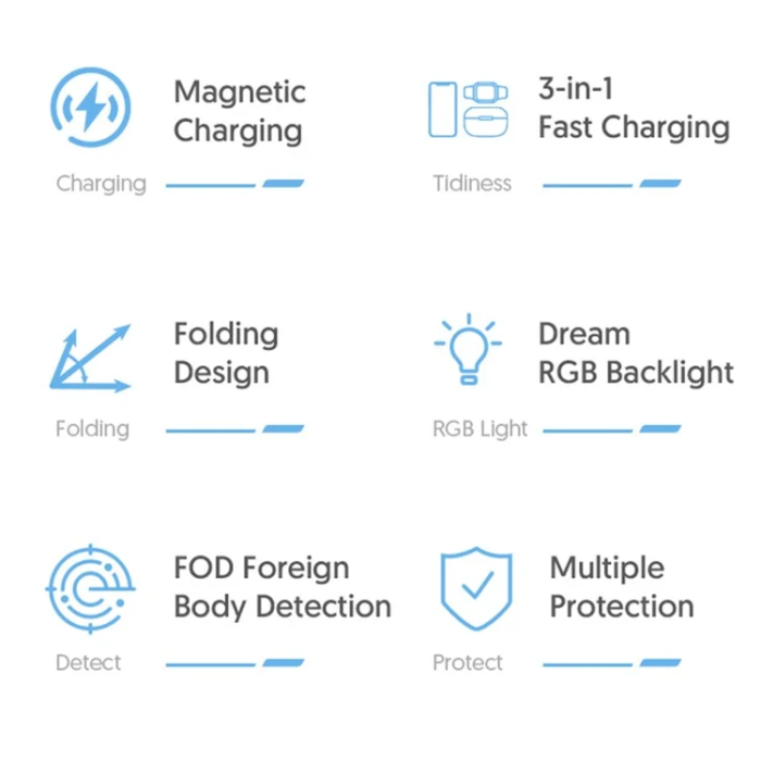 OEM - 3in1 MagSafe Trådlös Laddare iPhone, Apple Watch, Airpods