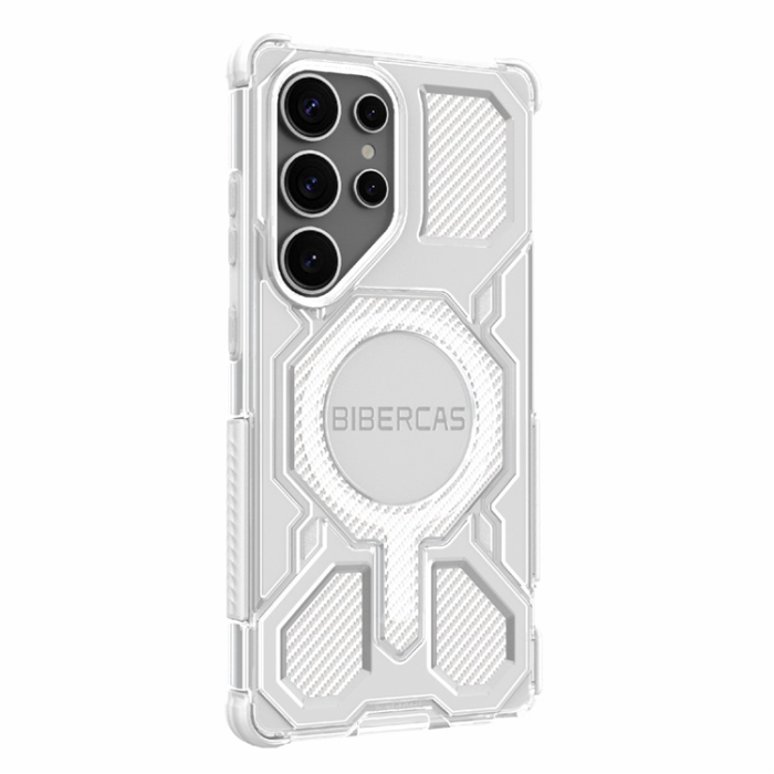 A-One Brand - BIBERCAS Galaxy S25 Ultra Mobilskal MagSafe J-16 Transparent