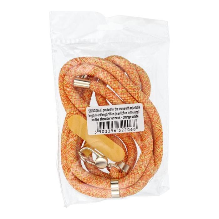 OEM - Swing (8mm) Mobilrem Hängsmycke Justerbar Längd - Orange