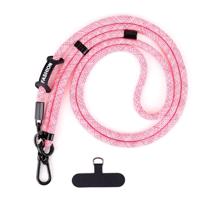 A-One Brand - Crossbody Mobilrem Lanyard Justerbar 7mm - Röd/Vit