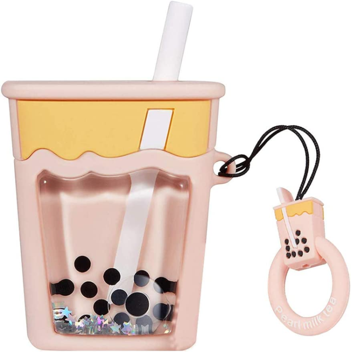 OEM - Airpods Pro Skal Boba Milk Tea Glitter - Rosa