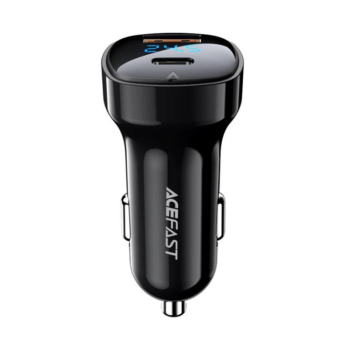 Acefast - Acefast Billaddare 66W USB-C Till USB - Svart