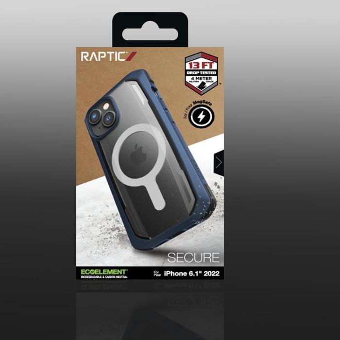 Raptic - Raptic iPhone 14 Skal Magsafe Secure Armored - Blå
