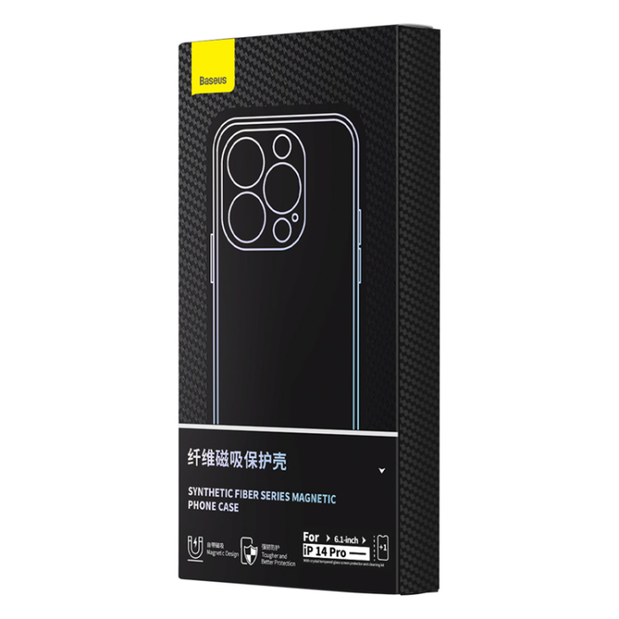 BASEUS - Baseus iPhone 14 Pro Max Mobilskal MagSafe Synthetic Fiber