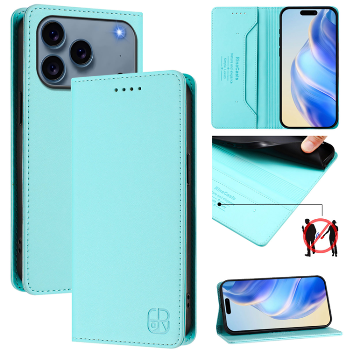 RINACASIS - RINACASIS iPhone 17 Pro Max Plånboksfodral RC01 RFID - Mintgrön
